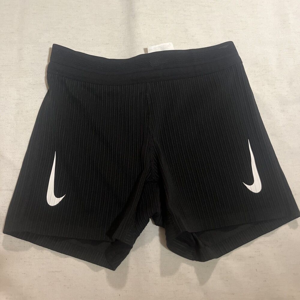 Nike AeroSwift Tight Running Shorts Black White Women's Size XS CJ2367-010